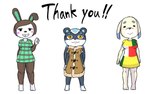 Rating: s
ID: 3227788
Date: 2022-03-17 01:41:13 -0400
Status: active
Score: 21
16:10 5_fingers animal_crossing anthro bent_arm biped black_body black_eyes black_fur black_nose blue_body blue_fur blush blush_(makeup) blush_lines brown_body brown_clothing brown_coat brown_fur brown_topwear canid canine canis carmen_(animal_crossing) circle_eyebrows clothed clothing coat collared_shirt daisy_(animal_crossing) davirook domestic_dog dot_eyes dress dress_shirt ear_markings english_text eyebrows facial_markings female fingers floppy_ears front_view fur gloves_(marking) green_body green_fur grey_body grey_fur group head_markings hi_res lagomorph leg_markings leporid looking_at_viewer male male/female mammal markings mouth_closed multicolored_body multicolored_clothing multicolored_fur nintendo orange_eyes pattern_clothing pattern_dress plaid plaid_clothing plaid_dress rabbit raised_arm red_nose rodent sciurid shirt simple_background simple_eyes smile smiling_at_viewer socks_(marking) standing tasha_(animal_crossing) teeth text topwear tree_squirrel trio white_background white_body white_fur widescreen yellow_eyes post #3227788