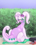 Rating: s
ID: 5565199
Date: 2025-05-11 18:14:31 -0400
Status: active
Score: 24
2017 after_transformation antennae_(anatomy) anthro blush daf digital_media_(artwork) eyewear eyewear_only female flower_on_head generation_6_pokemon glasses glasses_only goodra green_eyes hi_res looking_aside nintendo nude pokeball pokemon pokemon_(species) sitting solo standard_pokeball tail wearing_glasses post #5565199