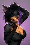 Rating: s
ID: 5574075
Date: 2025-05-15 13:24:01 -0400
Status: active
Score: 16
2021 alternative_fashion anthro black_body black_fur black_hair blue_eyes bracelet brown_body brown_fur canid canine canis clothing collar digital_media_(artwork) digital_painting_(artwork) dobermann domestic_dog ear_piercing ear_ring female fur gesture goth guppic hair hand_gesture hand_on_own_head hi_res highlights_(coloring) jewelry legwear mammal middle_finger multicolored_body multicolored_fur necklace occult_symbol painting_(artwork) pentagram piercing pinscher purple_highlights ring ring_piercing solo spiked_bracelet spiked_collar spikes stockings symbol two_tone_body two_tone_fur zoey_(dirtyrenamon) post #5574075
