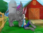 Rating: s
ID: 4113659
Date: 2023-06-16 04:29:39 -0400
Status: active
Score: 12
2011 anthro asinus barefoot barn belt bottomwear clothed clothing cutie_mark donkey duo equid equine ero_jasper_(artist) ero_jasper_(character) fan_character feet fence feral fist_bump fur gesture grass green_eyes grey_body grey_fur hair hasbro hoofn_donkey lagomorph leaning leaning_on_another leporid long_ears male mammal my_little_pony nude open_clothing open_shirt open_topwear plant purple_eyes purple_hair rabbit reclining shirt shorts sitting sitting_on_ground topwear tree white_body white_fur white_hair post #4113659