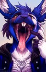 Rating: s
ID: 5653301
Date: 2025-06-19 11:50:22 -0400
Status: active
Score: 8
anthro artist_name black_markings blue_body blue_ears blue_fur blush bodily_fluids bust_portrait clothed clothing drooling front_view fur glistening glistening_eyes head_tuft hi_res inner_ear_fluff jewelry kolaa lagomorph leporid looking_at_viewer male mammal markings mouth_shot narrowed_eyes necklace open_clothing open_mouth open_topwear portrait rabbit red_tongue saliva saliva_string solo text tongue tongue_out topwear tuft white_body white_fur white_inner_ear_fluff white_markings yellow_eyes post #5653301