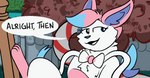 Rating: s
ID: 3185599
Date: 2022-02-19 19:52:14 -0500
Status: active
Score: 149
ambiguous_gender animated azalea_(sylmin) beard blue_eyes candy candy_cane dessert dragon dumderg duo eeveelution facial_hair fan_character feral food generation_6_pokemon green_eyes mythological_creature mythological_scalie mythology nintendo pokemon pokemon_(species) riding_on_back scalie short_playtime speech_bubble sylveon post #3185599