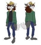 Rating: s
ID: 4995583
Date: 2024-08-19 01:59:51 -0400
Status: active
Score: 19
3_toes 4_toes anthro barefoot biped bottomwear brown_hair canid canine canis clothed clothing conditional_dnp cowboy_hat coyote denim denim_bottomwear denim_clothing digital_media_(artwork) feet fur green_clothing green_jacket green_topwear hair hat headgear headwear hi_res jacket jeans kippy long_hair long_snout male mammal model_sheet pants paws plaid shirt simple_background smile snout solo southern standing stuart_k_reilly_(character) tail toes topwear post #4995583