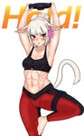 Rating: s
ID: 4752566
Date: 2024-04-30 09:42:17 -0400
Status: active
Score: 11
abs absurd_res accessory animal_ears animal_humanoid animal_tail black_clothing black_topwear bodily_fluids bottomwear bra breasts cat_humanoid cleavage clothed clothing exercise eyelashes facial_markings felid felid_humanoid feline feline_humanoid female final_fantasy final_fantasy_xiv flower flower_in_hair fur hair hair_accessory head_markings hi_res humanoid looking_at_viewer mammal mammal_humanoid markings miqo'te muscular muscular_female nintendo on_one_leg orange_eyes pants plant ponytail raised_arms red_bottomwear red_clothing red_pants ring_fit_adventure shnibbles short_hair simple_background solo sports_bra square_enix standing sweat sweatdrop tan_body tan_skin text thick_thighs topwear underwear white_background white_body white_fur wide_hips workout post #4752566