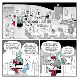 Rating: s
ID: 5709090
Date: 2025-07-14 19:18:54 -0400
Status: pending
Score: 8
1:1 3_panel_comic accessory advertisement alcohol ambiguous_gender amplifier anthro autumn_winters_(horseonvhs) backwards_baseball_cap backwards_hat band bangs bar_stool barefoot baseball_cap bear beer beverage biped black_clothing black_footwear black_hair blue_jumpsuit booth_seating boots bottomwear brass_instrument canid canine charlie_lancer checkered checkered_clothing checkered_shirt checkered_topwear cleaning_glass clothing container costume crash_bar cup denim denim_clothing denim_topwear denim_vest dialogue diamond_(kyssimmee) door_handle double_door drinking drinking_glass ear_piercing electronics english_text eulipotyphlan exit_sign eye_bags eyelashes feet felid feline female feral footwear furniture giant_panda glass glass_container glass_cup green_clothing green_footwear green_hair group hair hand_in_pocket hat headgear headwear hedgehog hi_res highlights_(coloring) holding_brass_instrument holding_musical_instrument holding_object holding_trumpet hoodie hooves horseonvhs jeanie_jacobs_(horseonvhs) jumpsuit lagomorph looking_at_object looking_at_phone male mammal musical_instrument no_smoking pants pattern_clothing pattern_shirt pattern_topwear pencil_skirt phone piercing pin_accessory pin_button pleated_skirt pockets poster pumps red_bottomwear red_clothing red_highlights red_pants reptile rodent rolled_up_pants sandals scalie shirt shoes shorts shoulder_length_hair skirt snake sneakers speech_bubble stage stool straight_hair summer_springs_(horseonvhs) text topwear trumpet vee_montgomery vest white_clothing white_footwear wind_instrument wine wine_glass post #5709090