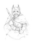 Rating: s
ID: 4472516
Date: 2023-12-14 16:42:25 -0500
Status: active
Score: 4
anthro cape clothing felid feline felis fur gloves hair handwear hi_res holding_object holding_weapon kodalynx looking_at_viewer lynx male mammal melee_weapon monochrome shirt skitalets smile solo sword topwear tunic weapon post #4472516
