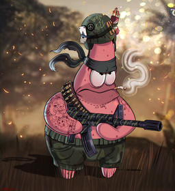 2017 anthro armor assault_rifle bandanna bandolier beard bullet card cigarette clothed clothing facial_hair gun helmet marine nickelodeon pants patrick_star peace_symbol playing_card ranged_weapon rifle shadman smoking spongebob_squarepants starfish tattoo topless weapon
Rating: Safe
Score: 6
User: Oberschutze
Date: July 23, 2017 2017 anthro armor assault_rifle bandanna bandolier beard bullet card cigarette clothed clothing facial_hair gun helmet marine nickelodeon pants patrick_star peace_symbol playing_card ranged_weapon rifle shadman smoking spongebob_squarepants starfish tattoo topless weapon
Rating: Safe
Score: 6
User: Oberschutze
Date: July 23, 2017