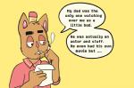 Rating: s
ID: 768207
Date: 2015-11-15 05:17:43 -0500
Status: active
Score: 18
2015 anthro burgerpants cigarette clothing dialogue domestic_cat english_text felid feline felis glamburger-tm hat headgear headwear mammal paper smoke smoking solo speech_bubble text text_on_clothing text_on_hat text_on_headwear undertale undertale_(series) post #768207