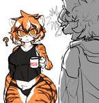 Rating: s
ID: 4840983
Date: 2024-06-09 17:36:27 -0400
Status: active
Score: 160
2024 :< :v aak_(arknights) ambiguous_gender anthro arknights beverage big_breasts biped black_clothing black_nose black_panties black_shirt black_topwear black_underwear bodily_fluids breasts brown_body brown_ears brown_fur brown_hair brown_stripes brown_tail clothed clothing coffee coffee_mug colored container countershade_face countershade_fur countershade_legs countershade_torso countershading crotch_tuft cup duo eyewear featureless_breasts felid female female_anthro front_view fur glasses gloves_(marking) hair half-length_portrait hi_res holding_coffee_mug holding_container holding_cup holding_mug holding_object hypergryph kemono looking_at_another mammal markings mug multicolored_body multicolored_ears multicolored_fur multicolored_hair multicolored_tail orange_body orange_eyes orange_fur orange_hair orange_tail pantherine panties pantsless portrait pupils question_mark shirt shirt_overhang shocked simple_background standing striped_body striped_fur striped_markings striped_tail stripes studio_montagne surprised_expression sweat sweatdrop tail tail_markings tank_top tiger tofffffu topwear translucent translucent_clothing translucent_shirt translucent_topwear tuft two_tone_ears two_tone_tail underwear waaifu_(arknights) white_background white_body white_countershading white_ears white_fur white_hair white_inner_ear white_pupils wide_hips post #4840983