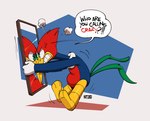 Rating: s
ID: 3990303
Date: 2023-04-13 17:41:55 -0400
Status: active
Score: 89
2023 angry anthro artist_logo avian biped bird cel_shading cross-popping_vein dated digital_drawing_(artwork) digital_media_(artwork) english_text geometric_background hi_res holding_mirror holding_object joaoppereiraus logo male male_anthro mirror picid shaded side_view simple_background solo steaming_mad text the_woody_woodpecker_show universal_studios white_background woodpecker woody_woodpecker post #3990303