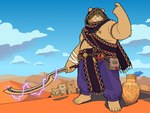 Rating: s
ID: 5394104
Date: 2025-02-24 02:35:33 -0500
Status: active
Score: 16
4:3 absurd_res anthro arm_tuft arm_wraps background_character bag barefoot bear beard beckoning belt belt_buckle black_clothing bottomwear brown_bear brown_beard brown_body brown_facial_hair brown_fur buckle cel_shading claws clothing cloud desert detailed_background dungeons_and_dragons ear_piercing ear_ring elbow_tuft electricity facial_hair feet finger_claws fur gesture green_eyes group hasbro hi_res holding_melee_weapon holding_object holding_sword holding_weapon hood humanoid_hands jewelry khopesh lightning male mammal melee_weapon moobs necklace nipples orange_eyes outside overweight overweight_anthro overweight_male pawpads piercing pouch_(clothing) purple_bottomwear purple_clothing quasarbearcat ring_piercing sand scar shaded shoulder_tuft sky smile smiling_at_viewer smoke solo_focus sword tan_body tan_fur toe_claws tuft urn ursine vase weapon wizards_of_the_coast wraps yellow_eyes post #5394104