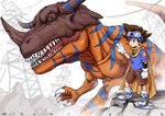 Rating: s
ID: 5052677
Date: 2024-09-15 17:42:27 -0400
Status: active
Score: 19
2023 5_fingers absurd_res bandai_namco biped brown_hair claws clothed clothing digimon digimon_(species) dinosaur duo eyebrows feral fingers gloves greymon hagou522 hair handwear hi_res human male mammal prehistoric_species reptile scalie sharp_teeth taichi_kamiya tail teeth theropod white_clothing white_gloves white_handwear young young_human young_male post #5052677