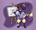Rating: s
ID: 3692971
Date: 2022-11-15 15:56:31 -0500
Status: active
Score: 3
abstract_background absurd_res afro anthro bird_legs bob_ross brush canvas clothing cosplay costume glowing glowing_eyes glowing_markings glowing_tail_tip halftone_dots hi_res impim male markings paintbrush painter painting purple_background sharp_teeth signature simple_background smile smiling_at_viewer solo soniclux sonicluxhedgeman teeth the_joy_of_painting watermark post #3692971