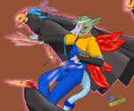 Rating: s
ID: 5639804
Date: 2025-06-13 15:41:56 -0400
Status: pending
Score: 0
action_pose action_scene armwear cloak clothing collar ear_piercing ear_ring face_covered fangs flying fur glowing green_body green_fur group hi_res holding_knife holding_object holding_weapon humanoid jewelry knife leshy_o_farral magic magic_user male markings necklace overalls piercing pink_eyes pose puppet ring_piercing scar shirt tail teeth topwear tusks unknown_species unusual_anatomy weapon wings wispypie post #5639804