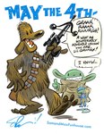 Rating: s
ID: 4902114
Date: 2024-07-06 21:15:50 -0400
Status: active
Score: 19
amphibian arbalist brown_body brown_fur canid canine canis chewbacca clothing cosplay crossbow crossover crossover_cosplay din_grogu domestic_dog duo english_text frog fur gesture green_body grin gun hand_gesture hi_res holding_object holding_ranged_weapon holding_weapon lagomorph leporid male mammal max_(sam_and_max) may_the_4th official_art rabbit ranged_weapon robe sam_and_max samuel_dog smile star_wars steve_purcell teeth text the_mandalorian thumbs_up weapon wookiee yoda's_species post #4902114