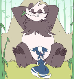 Rating: s
ID: 5447306
Date: 2025-03-21 12:01:11 -0400
Status: active
Score: 24
2019 2_tails anthro biped black_body black_nose blue_body chest_tuft claws day duo eyes_closed female fluffy fluffy_tail front_view fuf generation_6_pokemon grass hands_behind_head hi_res larger_female leaning leaning_backward leaning_on_another leaning_on_object looking_at_another male meowstic mouth_hold multi_tail multicolored_body nintendo one_eye_closed outside pangoro plant pokemon pokemon_(species) sitting sitting_on_ground size_difference smaller_male tail toe_claws tuft two_tone_body white_body post #5447306