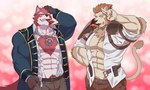Rating: s
ID: 5145640
Date: 2024-10-28 19:42:51 -0400
Status: active
Score: 15
2022 5_fingers abs anthro belt biceps black_nose body_hair bottomwear brown_bottomwear brown_clothing brown_pants candy canid canine canis chest_hair chocolate chocolate_bar clothed clothing coat colored dessert diederich_olsen duo felid fingers food fur grausummon hand_in_pocket humanoid_hands jewelry julius_quignard knights_college lion male mammal muscular muscular_anthro muscular_male open_clothing open_shirt open_topwear pantherine pants pecs pendant pockets pubes red_body red_fur red_pubes red_tail shirt tail tan_body tan_fur topwear triceps white_body white_fur wolf post #5145640