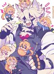 Rating: s
ID: 5628031
Date: 2025-06-08 03:07:57 -0400
Status: active
Score: 5
2025 absurd_res anthro blonde_hair blush butler canid canine canis catosauruus chibi chuby clothing fingerless_gloves fur gloves group hair handwear heterochromia hi_res hugo_vlad humanoid male mammal mihoyo necktie open_mouth red_eyes shirt tail thiren topwear tuft vest von_lycaon white_body white_fur white_hair wolf zenless_zone_zero post #5628031