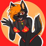 Rating: s
ID: 2585664
Date: 2021-01-24 18:03:06 -0500
Status: active
Score: 199
1:1 anthro bikini black_body black_fur black_skin canid canine canis clothing collar communism crazy_guy_(artist) digital_media_(artwork) fangs female fluffy fur hair half-length_portrait hammer_and_sickle hammer_and_sickle_bikini looking_at_viewer mammal one_eye_closed orange_body orange_eyeshadow orange_fur orange_hair outline panties politics portrait pose red_clothing red_collar red_eyes red_panties red_underwear smile solo swimwear teeth two-piece_swimsuit underwear wink wolf post #2585664