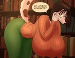 Rating: s
ID: 4185472
Date: 2023-07-22 01:03:07 -0400
Status: active
Score: 154
2023 5_fingers anthro artist_name big_breasts black_hair black_nose book bookshelf bottomwear breasts brown_eyes canid canine canis clarita_(crackiepipe) clothed clothing dialogue domestic_dog doodle_dip eyebrow_through_hair eyebrows eyelashes eyewear female fingers fully_clothed fur furniture glasses greyhound hair hanging_breasts hi_res huge_breasts hunting_dog librarian library looking_at_viewer mammal markings open_mouth round_glasses short_hair sighthound skirt solo spanish_text speech_bubble spots spotted_body spotted_fur sweater tail tail_over_skirt text topwear translated translucent translucent_hair white_body white_fur post #4185472