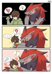 Rating: s
ID: 5578347
Date: 2025-05-17 06:32:53 -0400
Status: active
Score: 53
2025 absurd_res ambiguous_gender anthro blue_eyes blush brown_hair cheek_poke claws comic duo exclamation_point eyeless eyes_closed fangs fur generation_5_pokemon grey_body grey_fur grin hair heart_symbol hi_res human japanese_text light_bulb male mammal musical_note musical_symbol nintendo open_mouth pencil_(object) pokemon pokemon_(species) question_mark red_hair rocking_jjj signature simple_background smile symbol teeth text tongue tongue_out toothy_grin zoroark post #5578347