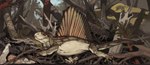 Rating: s
ID: 5667634
Date: 2025-06-25 19:39:47 -0400
Status: pending
Score: 6
2021 5_toes absurd_res ambiguous_gender black_claws brown_markings claws countershading day dewlap_(anatomy) dimetrodon dorsal_frill fallen_tree feet feral forest frill_(anatomy) green_body green_scales hi_res markings membrane_(anatomy) membranous_frill mossa orange_eyes outside pelycosaur plant prehistoric_species quadruped running scales side_profile solo sphenacodontid synapsid teeth toes tree whiskers white_body white_countershading white_scales post #5667634