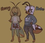 Rating: s
ID: 5612794
Date: 2025-05-31 23:27:35 -0400
Status: active
Score: 2
ant antennae_(anatomy) anthro arthropod barefoot biped bottomwear brown_body character_name cherry_(serafphim) clothing denim denim_bottomwear denim_clothing duo feet female green_body hair hair_over_eye hi_res hoodie hymenopteran insect jeans katie_(serafphim) obscured_eyes pants print_clothing print_shirt print_t-shirt print_topwear serafphim shirt shorts simple_background t-shirt text topwear white_hair wings yellow_background post #5612794