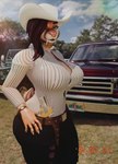 Rating: s
ID: 5349202
Date: 2025-02-03 15:02:48 -0500
Status: active
Score: 75
3d_(artwork) absurd_res anthro big_breasts big_butt biped breasts butt clothed clothed_anthro clothed_female clothing cowboy_hat cowgirl_outfit day detailed_background digital_media_(artwork) english_text fangs felid female female_anthro gun hat headgear headwear hi_res jewelry looking_at_viewer mammal meme mexico mixedtoofer musician outside pantherine prehistoric_species ranged_weapon saber-toothed_tiger sabertooth_(anatomy) scut_tail short_tail singer solo standing tail teeth text three-quarter_view toofer weapon post #5349202