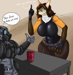 Rating: s
ID: 3924336
Date: 2023-03-11 19:51:32 -0500
Status: active
Score: 64
anthro armor belt big_breasts big_butt bottomwear breasts butt canid canine clothed clothing container cup curvy_figure dialogue duo english_text eyewear female fox fur gesture glasses gloves hair hand_gesture handwear hi_res huge_breasts human inside male mammal pants shirt speech_bubble text thick_thighs thumbs_up topwear vf-01s wide_hips post #3924336
