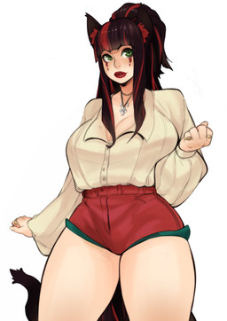5_fingers animal_humanoid big_breasts black_fur black_hair breasts cat_humanoid cleavage clothed clothing eyeshadow eymbee face_paint feline female front_view fully_clothed fur green_eyes hair hi_res humanoid jewelry light_skin lipstick long_hair makeup mammal multicolored_hair necklace pale_skin portrait red_hair ring shorts simple_background solo tan_clothing thick_lips three-quarter_portrait white_background
Rating: Safe
Score: 6
User: AbiCordo
Date: May 24, 2018 5_fingers animal_humanoid big_breasts black_fur black_hair breasts cat_humanoid cleavage clothed clothing eyeshadow eymbee face_paint feline female front_view fully_clothed fur green_eyes hair hi_res humanoid jewelry light_skin lipstick long_hair makeup mammal multicolored_hair necklace pale_skin portrait red_hair ring shorts simple_background solo tan_clothing thick_lips three-quarter_portrait white_background
Rating: Safe
Score: 6
User: AbiCordo
Date: May 24, 2018