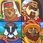 Rating: s
ID: 5654965
Date: 2025-06-20 04:58:29 -0400
Status: active
Score: 1
absurd_res angry anthro badger bear beard black_body black_countershading black_eyebrows black_facial_hair black_fur black_mustache blonde_beard blonde_eyebrows blonde_facial_hair blonde_hair blue_eyes blue_gem blush blush_lines brooch brown_bear brown_beard brown_body brown_eyebrows brown_eyes brown_facial_hair brown_fur brown_stripes cape castle cel_shading cheek_tuft chin_tuft cloak clothing cloud countershade_neck countershading crown desert detailed_background ear_tuft european_badger eyebrows facial_hair facial_markings facial_scar facial_tuft fantasy fur gem green_eyes gulonine hair head_markings headgear headwear hi_res hill hyena looking_aside looking_at_viewer male mammal markings medieval medieval_clothing meles multiple_images mustache mustelid musteline outside palm_tree plant prince_orion purple_gem quasarbearcat red_gem religious_clothing religious_headwear scar shaded sky smile solo striped_hyena stripes town tree tuft turban ursine veil white_body white_fur wolverine post #5654965