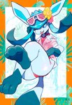 Rating: s
ID: 5505841
Date: 2025-04-15 13:37:01 -0400
Status: active
Score: 108
2024 accessory ambiguous_gender anthro beach_style_glaceon blue_body blue_ears blue_eyes blue_skin blue_tail clothing cute_fangs eeveelution eyewear fangs feet flower flower_in_hair generation_4_pokemon glaceon glasses glistening glistening_body hair hair_accessory hi_res holowear_(pokemon) looking_at_viewer nintendo one_eye_closed open_mouth open_smile paws pink_clothing pink_swimwear plant pokemon pokemon_(species) pokemon_unite shiny_pokemon shutter_shades smile soles solo swimwear tail teeth tenebscuro toes wink winking_at_viewer post #5505841