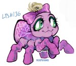 Rating: s
ID: 4131703
Date: 2023-06-25 07:20:02 -0400
Status: active
Score: 4
6_legs accessory ambiguous_gender arachnid arthropod arthropod_abdomen big_eyes blonde_hair bow_ribbon colored earless eyebrows fangs feral full-length_portrait green_eyes hair hair_accessory hair_bow hair_ribbon hasbro littlest_pet_shop lps_136 moshpaws ponytail portrait purple_body ribbons shaded smile solo spider spider_web teeth toony post #4131703