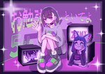 Rating: s
ID: 5570957
Date: 2025-05-14 01:20:14 -0400
Status: pending
Score: 4
animal_humanoid anniversary bangs black_bottomwear black_choker black_clothing black_footwear black_hair black_jewelry black_necklace black_shirt black_shoes black_shorts black_topwear blue_hair blunt_bangs bob_cut bottomwear cat_humanoid choker clothing collarbone colored_inner_animal_ears colored_inner_hair crop_top ear_piercing ear_ring electronics felid felid_humanoid feline feline_humanoid female female/female footwear green_eyes grey_clothing grey_shirt grey_topwear hair hi_res highlights_(coloring) human humanoid inner_ear_fluff jewelry jitome kung-fu_piggy_one layered_sleeves looking_at_viewer looking_up mammal mammal_humanoid necklace nira-chan piercing ponoka purple_eyes purple_hair ring_piercing shamy_(kung-fu-piggy_one) shirt short_hair short_over_long_sleeves shorts single_ear_ring smile socks song_name television text text_on_clothing text_on_shirt text_on_topwear topwear triangle_earrings tuft white_clothing white_footwear white_socks zutomayo post #5570957