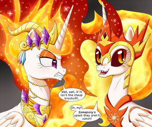 2017 crown daybreaker_(mlp) deusexequus dialogue duo english_text equine fangs female fire flaming_hair friendship_is_magic gold_(metal) hair horn jewelry mammal my_little_pony necklace nightmare_star_(mlp) purple_eyes sharp_teeth teeth text winged_unicorn wings yellow_eyes
Rating: Safe
Score: 15
User: 2DUK
Date: June 22, 2017 2017 crown daybreaker_(mlp) deusexequus dialogue duo english_text equine fangs female fire flaming_hair friendship_is_magic gold_(metal) hair horn jewelry mammal my_little_pony necklace nightmare_star_(mlp) purple_eyes sharp_teeth teeth text winged_unicorn wings yellow_eyes
Rating: Safe
Score: 15
User: 2DUK
Date: June 22, 2017