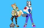 Rating: s
ID: 5540489
Date: 2025-04-30 22:14:01 -0400
Status: pending
Score: 1
2020 anthro blue_background blue_bottomwear blue_clothing blue_pants bottomwear canid canine canis ccaimeo chain chest_tuft clothing coat dipstick_tail duo earth electronics eye_patch eyewear footwear fox fox_mccloud fur green_eyes grey_body grey_fur hand_in_pocket hat headgear headphones headwear hi_res looking_at_viewer male mammal markings moon music_player nasa nintendo orange_clothing orange_hat orange_headwear pac-man pac-man_(series) pants planet pockets purple_clothing purple_footwear purple_shoes radio red_eyes shirt shoes simple_background solo standing star_fox tail tail_markings tan_body tan_fur topwear torn_bottomwear torn_clothing torn_pants torn_shirt torn_topwear tuft wolf wolf_o'donnell yellow_clothing yellow_footwear yellow_shirt yellow_shoes yellow_topwear post #5540489