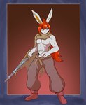 Rating: s
ID: 4335658
Date: 2023-10-06 07:13:02 -0400
Status: active
Score: 12
abs anthro biceps bottomwear bullelewds cape cinderace clothing footwear generation_8_pokemon grey_body hair hazby_o'neil hi_res male melee_weapon nintendo notched_ear pants pokemon pokemon_(species) red_eyes red_hair solo sword tattoo weapon post #4335658