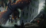 Rating: s
ID: 5635105
Date: 2025-06-11 11:38:56 -0400
Status: active
Score: 11
2025 absurd_res ambiguous_gender artist_name black_body black_horn black_wings building clothed clothing dated duo feral hi_res horn human mammal mask membrane_(anatomy) membranous_wings orange_horn orange_tongue orange_wings outside pupils santanahoffman slit_pupils text tongue torn_wing wearing_mask wings yellow_eyes post #5635105
