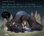 Rating: s
ID: 1632045
Date: 2018-08-21 23:07:22 -0400
Status: active
Score: 23
black_body black_fur canid canine canis celestial_being chiara_bautista constellation detailed_background dialogue duo elemental_creature english_text female feral fur grass hair human lagomorph leporid light_creature long_hair lying male mammal moon night night_sky_body nude outside pale_skin personification plant rabbit shadow_creature sitting sky speech_bubble star starry_sky story text tree white_body white_eyes white_hair white_skin wolf post #1632045