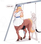 Rating: s
ID: 4805907
Date: 2024-05-25 07:48:29 -0400
Status: active
Score: 87
artist_name biped blonde_hair centaur clothed clothed_female clothed_taur clothing dialogue dress duo emanata equid equid_taur european_mythology female fiffer greek_mythology hair hi_res hooves human human_torso humanoid_taur larger_female looking_back male mammal mammal_taur mythology outside playground quadruped question_mark size_difference smaller_human smile sound_effects speech_bubble spot_color standing swing_set tail taur text yellow_tail post #4805907