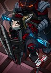 Rating: s
ID: 5426522
Date: 2025-03-11 11:14:15 -0400
Status: active
Score: 7
absurd_res accessory amber_eyes anthro aracthye arrested asura black_clothing black_hair clothing duo female guild_wars gun hair hair_accessory handgun hi_res inquest kitfox-crimson looking_back markings mask nude pistol ponytail railgun ranged_weapon red_clothing rifle sci-fi_shield short_stack weapon post #5426522