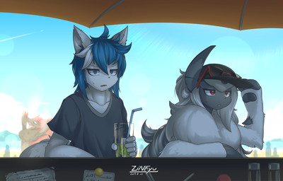 2017 absol absurd_res ambiguous_gender anthro beach beach_umbrella beverage black_fur blue_eyes canine clothed clothing duo_focus eyewear feline fluffy fox fur glasses group hair hat heat_(temperature) hi_res horn imminent_death mammal mane mountain multicolored_hair nintendo open_mouth outside pokémon red_eyes sand seaside shade shirt straw sweat tongue tongue_out two_tone_hair umbrella video_games water white_fur white_pupils zinfyu zoroark
Rating: Safe
Score: 8
User: Constellation
Date: September 21, 2017 2017 absol absurd_res ambiguous_gender anthro beach beach_umbrella beverage black_fur blue_eyes canine clothed clothing duo_focus eyewear feline fluffy fox fur glasses group hair hat heat_(temperature) hi_res horn imminent_death mammal mane mountain multicolored_hair nintendo open_mouth outside pokémon red_eyes sand seaside shade shirt straw sweat tongue tongue_out two_tone_hair umbrella video_games water white_fur white_pupils zinfyu zoroark
Rating: Safe
Score: 8
User: Constellation
Date: September 21, 2017