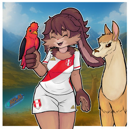 Rating: s
ID: 5721571
Date: 2025-07-20 13:41:04 -0400
Status: active
Score: 24
1:1 5_fingers adidas adla1 andean_cock-of-the-rock anthro avian bird bottomwear camelid clothed clothed_anthro clothed_female clothing cock-of-the-rock cotingid female feral fifa fingers hi_res humanoid lagomorph leporid llama lop_(star_wars_visions) mammal new_world_suboscine passerine peru rabbit shorts soccer_jersey soccer_uniform solo sportswear star_wars star_wars_visions suboscine uniform post #5721571