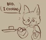 Rating: s
ID: 5560419
Date: 2025-05-09 16:55:17 -0400
Status: active
Score: 31
animated anthro biped bottle closed_smile clothed clothing container cooking cookware dialogue divu_(divucup) divucup domestic_cat eyebrows felid feline felis frying_pan fur hair holding_bottle holding_container holding_object hollow_eyes inner_ear_fluff kitchen_utensils male mammal mouth_closed simple_background smile solo speech_bubble standing text tools topwear tuft post #5560419