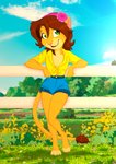Rating: s
ID: 2415004
Date: 2020-09-18 18:16:35 -0400
Status: active
Score: 246
2020 4_fingers 4_toes 7:10 absurd_res accessory adolescent aged_up anthro barefoot blue_sky bottomwear breasts brown_hair brown_tuft chest_markings clothed clothed_anthro clothing colored countershading denim denim_bottomwear denim_clothing denim_shorts detailed_background digital_drawing_(artwork) digital_media_(artwork) english_text eyebrows eyelashes facial_markings feet felid feline_nose female fence fingers flower flower_field flower_in_hair fluffy front-tie_top fully_clothed fully_clothed_anthro fur grass green_eyes hair hair_accessory hairband head_markings hi_res high_waisted_shorts jeans keiko_sakmat light lion long_tail looking_away mammal markings multicolored_body nature open_mouth open_smile orange_body orange_fur outside pantherine pants paw_markings pink_flower pink_nose piporete plant pupils scenery shaded shirt shorts signature sky small_breasts smile snout solo standing sunlight tail tail_tuft tan_body tan_fur text toes tongue topwear tree tuft watermark white_fence wildflowers yellow_clothing yellow_flower yellow_topwear young young_anthro young_female post #2415004