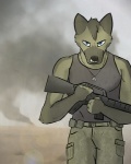 Rating: s
ID: 147447
Date: 2011-07-06 08:03:42 -0400
Status: active
Score: 6
4:5 angry anthro army blue_eyes bottomwear canid canine canis cargo_pants clothing dog_tags domestic_dog german_shepherd grunge gun herding_dog holding_gun holding_object holding_ranged_weapon holding_weapon male mammal marines military pants pastoral_dog quixoticmutt ranged_weapon shirt smoke solo tank_top topwear war weapon post #147447
