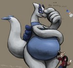 Rating: s
ID: 2801048
Date: 2021-06-25 05:39:40 -0400
Status: active
Score: 54
2020 5_fingers ambiguous_gender anthro anthrofied avian beak belly big_belly blue_body blue_eyes bottomwear canid canine clothed clothing color_swatch dialogue digital_media_(artwork) dragon duo ellipsis english_text eyewear eyewear_only fingers fully_clothed generation_2_pokemon glasses glasses_only grey_background hi_res huge_thighs legendary_pokemon listening_to_belly lugia mammal multicolored_body mythological_creature mythological_scalie mythology nintendo nude open_beak open_mouth open_smile overweight overweight_ambiguous overweight_anthro pink_tongue pokemon pokemon_(species) pokemorph raster_dreams scalie semi-anthro shaded signature simple_background size_difference smile tail text thick_tail thick_thighs tongue topwear two_tone_body wearing_glasses white_beak white_body wide_hips post #2801048
