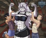 Rating: s
ID: 5666465
Date: 2025-06-25 08:59:47 -0400
Status: pending
Score: 18
abs anthro athletic_wear biceps big_breasts black_hair blue_eyes bottomwear bra breasts brian_(drone_commander) brown_hair clothing drone_commander felid feline female flexing footwear fur gia_(drone_commander) group gym gym_bottomwear gym_shorts hair hi_res human larger_female logo male mammal markings murchie muscular muscular_female one_eye_closed sekarri shirt shoes shorts size_difference sports_bra spots spotted_body spotted_fur striker_(drone_commander) tank_top topwear trio underwear white_hair wide_hips wink post #5666465