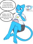 Rating: s
ID: 3225151
Date: 2022-03-15 11:41:34 -0400
Status: active
Score: 56
3_toes anthro barefoot bent_legs blue_body book bottomwear breasts cartoon_network cat_tail clothed clothing crossed_legs cutaway decorative_pin dialogue domestic_cat duo empty_eyes english_text expression_cutaway eyebrows eyelashes feet felid feline felis female gloom_lines gumball_watterson half-closed_eyes hi_res leg_over_thigh linked_speech_bubble lips loginaz male male/female mammal narrowed_eyes nervous nicole_watterson open_mouth planted_leg shirt simple_background skirt solo_focus speech_bubble suggestive_dialogue tail tail_under_leg teeth text the_amazing_world_of_gumball thin_tail toes tongue toony topwear whiskers white_background post #3225151
