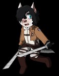 Rating: s
ID: 4492944
Date: 2023-12-24 22:52:22 -0500
Status: active
Score: 1
2015 aliasing alpha_channel anthro attack_on_titan beauceron black_hair blue_eyes boots border_collie bottomwear brown_boots brown_clothing brown_footwear brown_jacket brown_topwear canid canine canis cel_shading chibi clothing collie cosplay cropped_ears cropped_jacket digital_drawing_(artwork) digital_media_(artwork) domestic_dog dual_wielding eyebrows footwear full-length_portrait fur grey_bottomwear grey_clothing grey_pants hair hair_over_eye herding_dog holding_melee_weapon holding_object holding_sword holding_weapon jacket male male_anthro mammal melee_weapon microsoft_paint_(artwork) mixed_breed narrowed_eyes omni-directional_mobility_gear one_eye_obstructed open_mouth pants pastoral_dog pink_inner_ear pink_nose pink_tongue portrait sebdoggo shaded sheepdog shirt shoes simple_background solo sword tail tongue topwear transparent_background weapon white_body white_clothing white_fur white_shirt white_topwear post #4492944